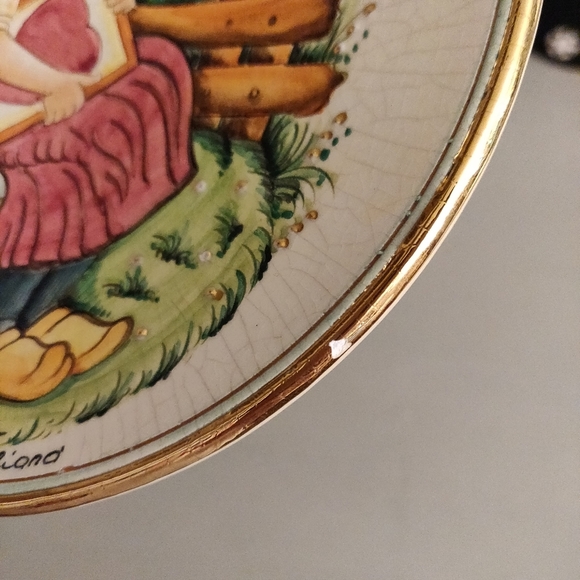 V. Tiziano Hand Painted & Etched Valentine's Day 1980 Plate Limited Edition #624 - Picture 7 of 12